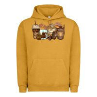Pigment Peanut Butter leopard coffee cups Urban Hoodie - Zillion Design Studio