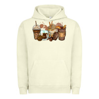 Pigment Pistachio leopard coffee cups Urban Hoodie - Zillion Design Studio