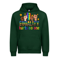 Forest Green equality hurts no one with fists Urban Hoodie - texasbilliewilder
