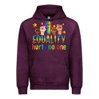 Mauve Wine equality hurts no one with fists Urban Hoodie - texasbilliewilder
