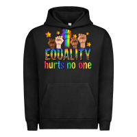 Pigment Black equality hurts no one with fists Urban Hoodie - texasbilliewilder