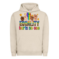 Pigment French Oak equality hurts no one with fists Urban Hoodie - texasbilliewilder