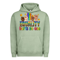 Pigment Oil Green equality hurts no one with fists Urban Hoodie - texasbilliewilder