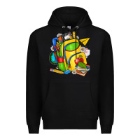 Black school bag Premium Hoodie - texasbilliewilder
