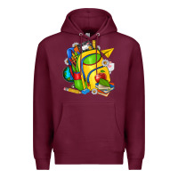 Burgundy school bag Premium Hoodie - texasbilliewilder