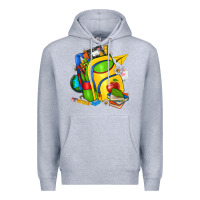 Heather Grey school bag Premium Hoodie - texasbilliewilder