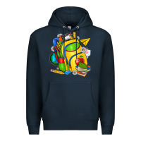 Navy school bag Premium Hoodie - texasbilliewilder