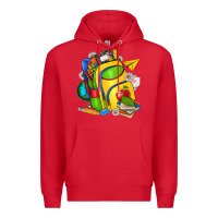 Red school bag Premium Hoodie - texasbilliewilder