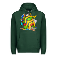 Sports Green school bag Premium Hoodie - texasbilliewilder
