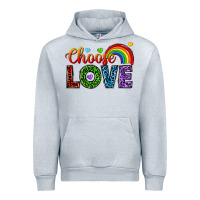 Heather Grey choose love Urban Hoodie - texasbilliewilder