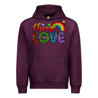 Mauve Wine choose love Urban Hoodie - texasbilliewilder