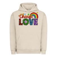 Pigment French Oak choose love Urban Hoodie - texasbilliewilder