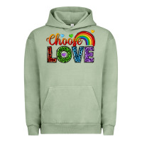 Pigment Oil Green choose love Urban Hoodie - texasbilliewilder