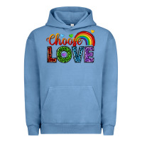 Pigment Pebble Blue choose love Urban Hoodie - texasbilliewilder
