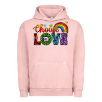 Pigment Salmon choose love Urban Hoodie - texasbilliewilder