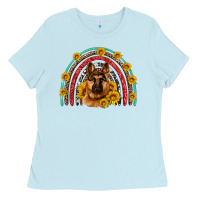 Baby Blue german shepherd rainbow Ladies Tee - Artiststas