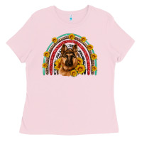 Bubblegum Pink german shepherd rainbow Ladies Tee - Artiststas