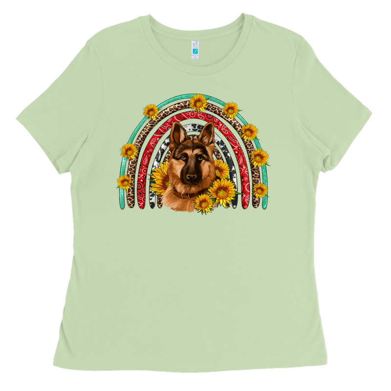 German Shepherd Rainbow Ladies Tee by Artiststas | Teevron
