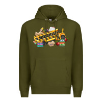 Army Green school bus driver Premium Hoodie - texasbilliewilder