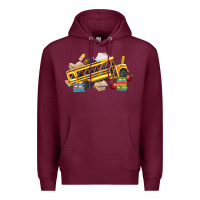 Burgundy school bus driver Premium Hoodie - texasbilliewilder