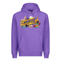 Purple school bus driver Premium Hoodie - texasbilliewilder