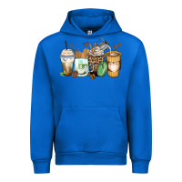 Cobalt latte coffee cups Urban Hoodie - Zillion Design Studio