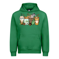 Emerald latte coffee cups Urban Hoodie - Zillion Design Studio