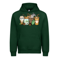 Forest Green latte coffee cups Urban Hoodie - Zillion Design Studio