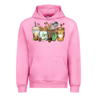 Fuchsia Pink latte coffee cups Urban Hoodie - Zillion Design Studio
