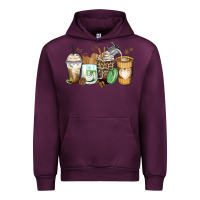 Mauve Wine latte coffee cups Urban Hoodie - Zillion Design Studio