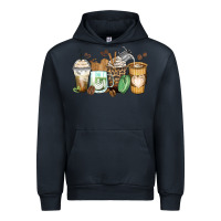 Navy latte coffee cups Urban Hoodie - Zillion Design Studio