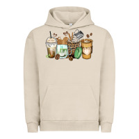 Pigment French Oak latte coffee cups Urban Hoodie - Zillion Design Studio