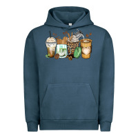 Pigment Midnight Navy latte coffee cups Urban Hoodie - Zillion Design Studio