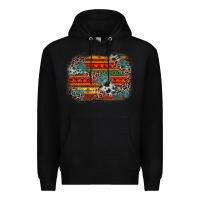 Black leopard aztec background Premium Hoodie - Zillion Design Studio