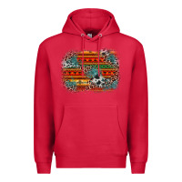 Cardinal leopard aztec background Premium Hoodie - Zillion Design Studio