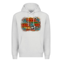 Dove Grey leopard aztec background Premium Hoodie - Zillion Design Studio