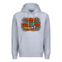 Heather Grey leopard aztec background Premium Hoodie - Zillion Design Studio