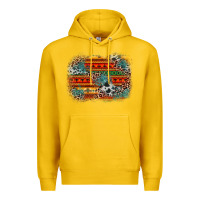 Lemon leopard aztec background Premium Hoodie - Zillion Design Studio