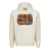 Oatmeal Heather leopard aztec background Premium Hoodie - Zillion Design Studio