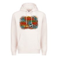 Leopard Aztec Background Premium Hoodie | Teevron