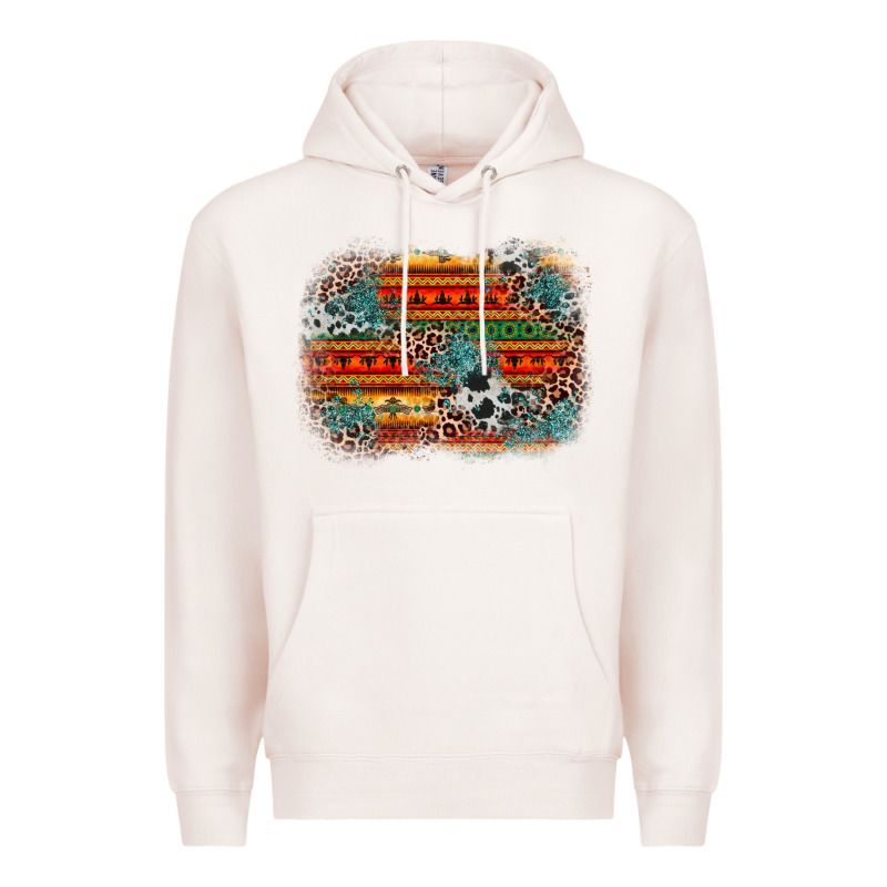 Leopard Aztec Background Premium Hoodie by Zillion Design Studio | Teevron