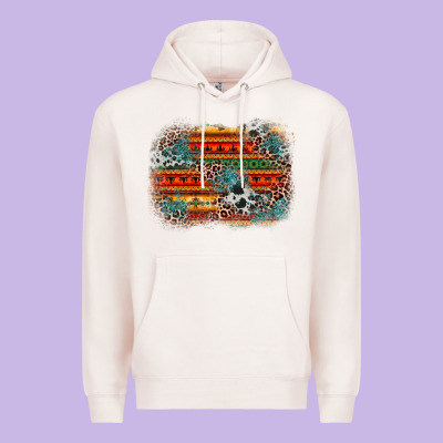 Leopard Aztec Background Premium Hoodie Designed By Zillion Design Studio