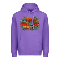 Purple leopard aztec background Premium Hoodie - Zillion Design Studio