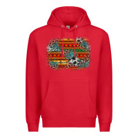 Red leopard aztec background Premium Hoodie - Zillion Design Studio