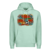 Seafoam leopard aztec background Premium Hoodie - Zillion Design Studio