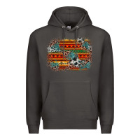 Smoke leopard aztec background Premium Hoodie - Zillion Design Studio