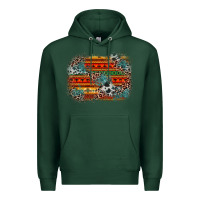 Sports Green leopard aztec background Premium Hoodie - Zillion Design Studio
