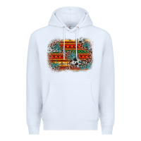 White leopard aztec background Premium Hoodie - Zillion Design Studio