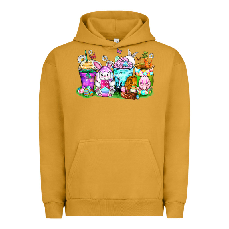 Easter Coffee Cups Urban Hoodie by Zillion Design Studio | Teevron