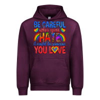 Mauve Wine be careful who you hate it could  be someone you l Urban Hoodie - texasbilliewilder